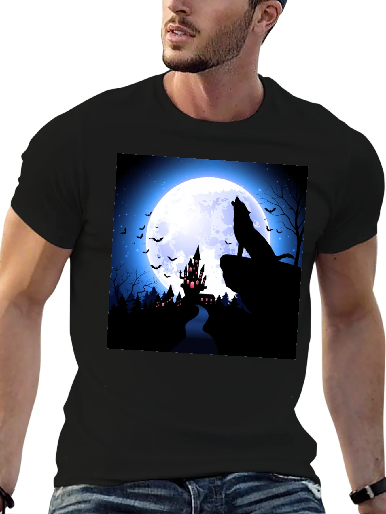 Rebbecca Halloween Wolf Moon T-Shirt