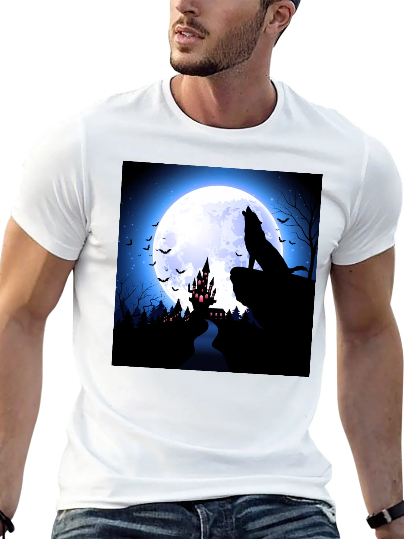 Rebbecca Halloween Wolf Moon T-Shirt