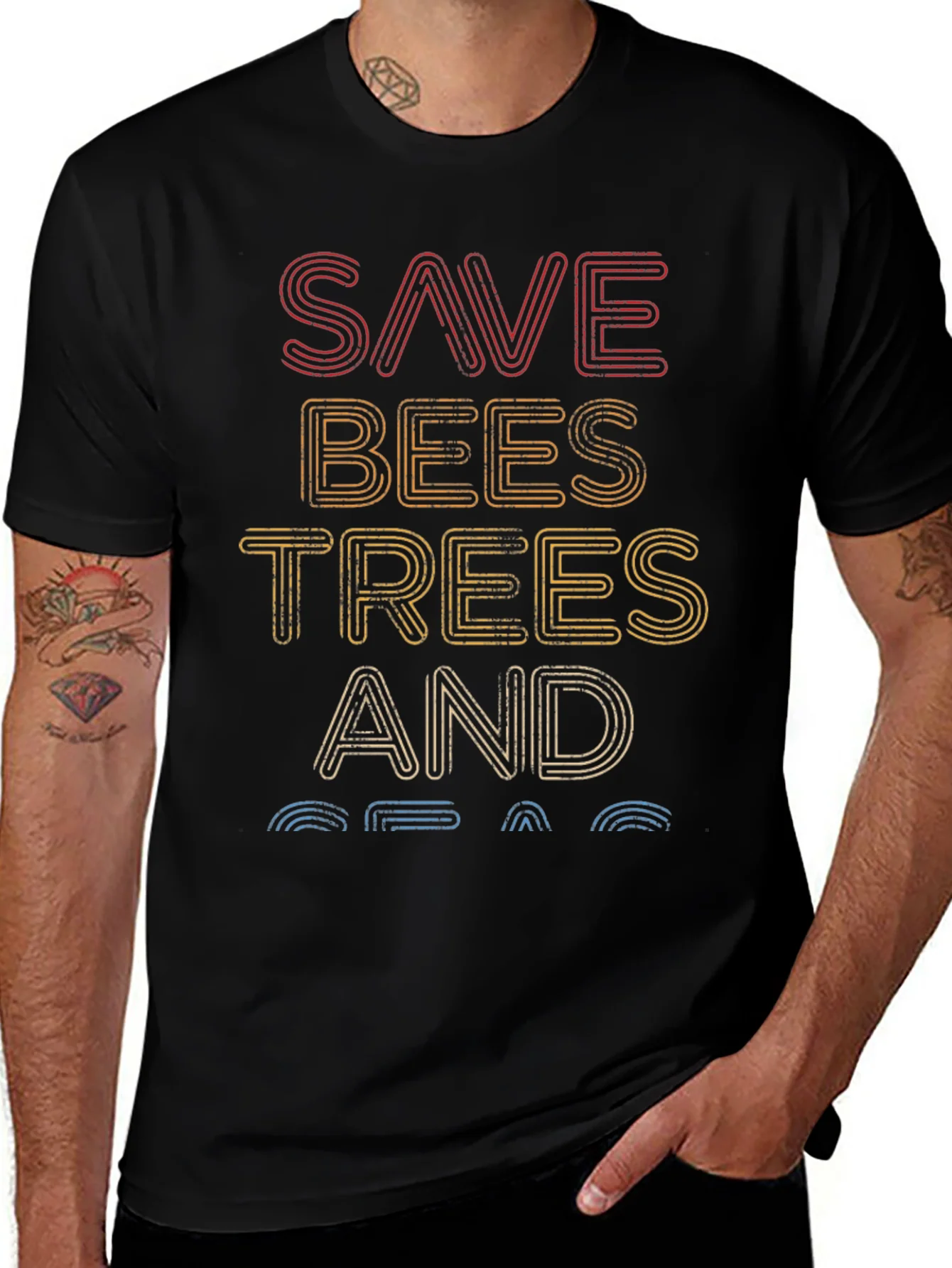 Camiseta Salva Abejas ¨¢rboles y Oc¨¦anos