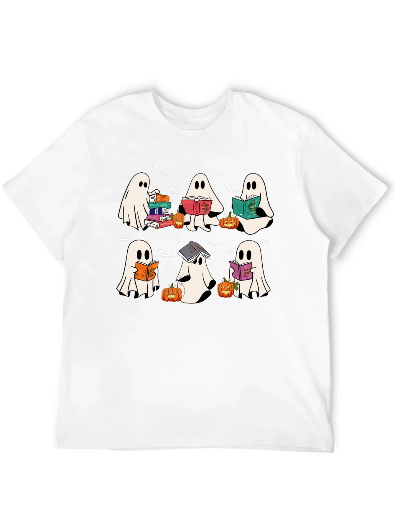 Camiseta Negra Fantasmas Lectores Halloween