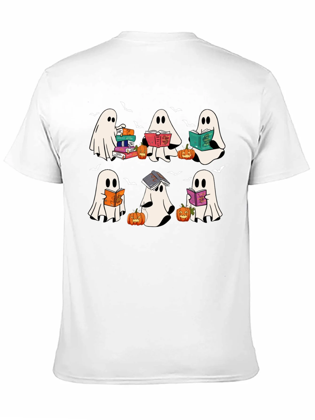 Camiseta Negra Fantasmas Lectores Halloween
