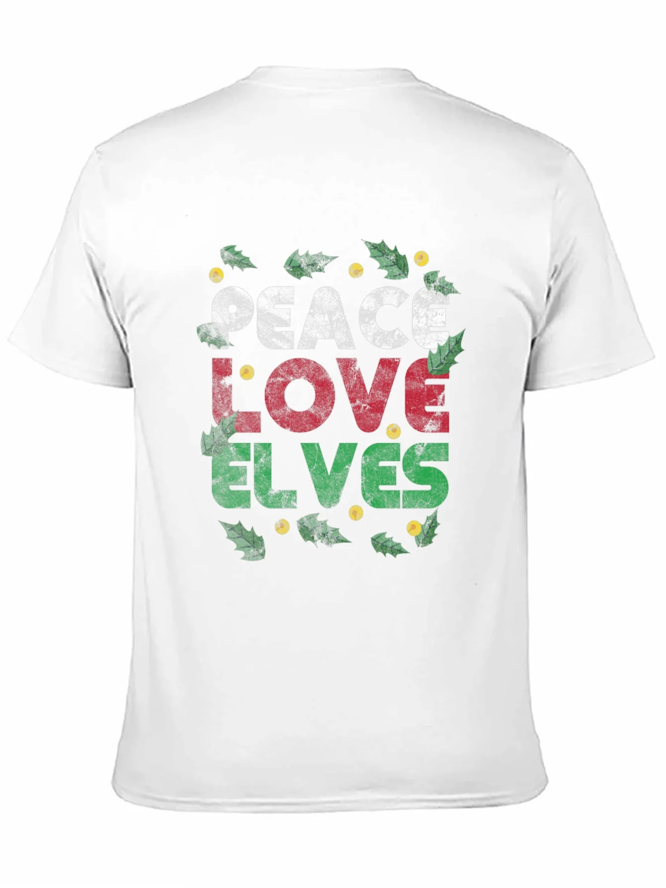 Camiseta Navide?a Peace Love Elves
