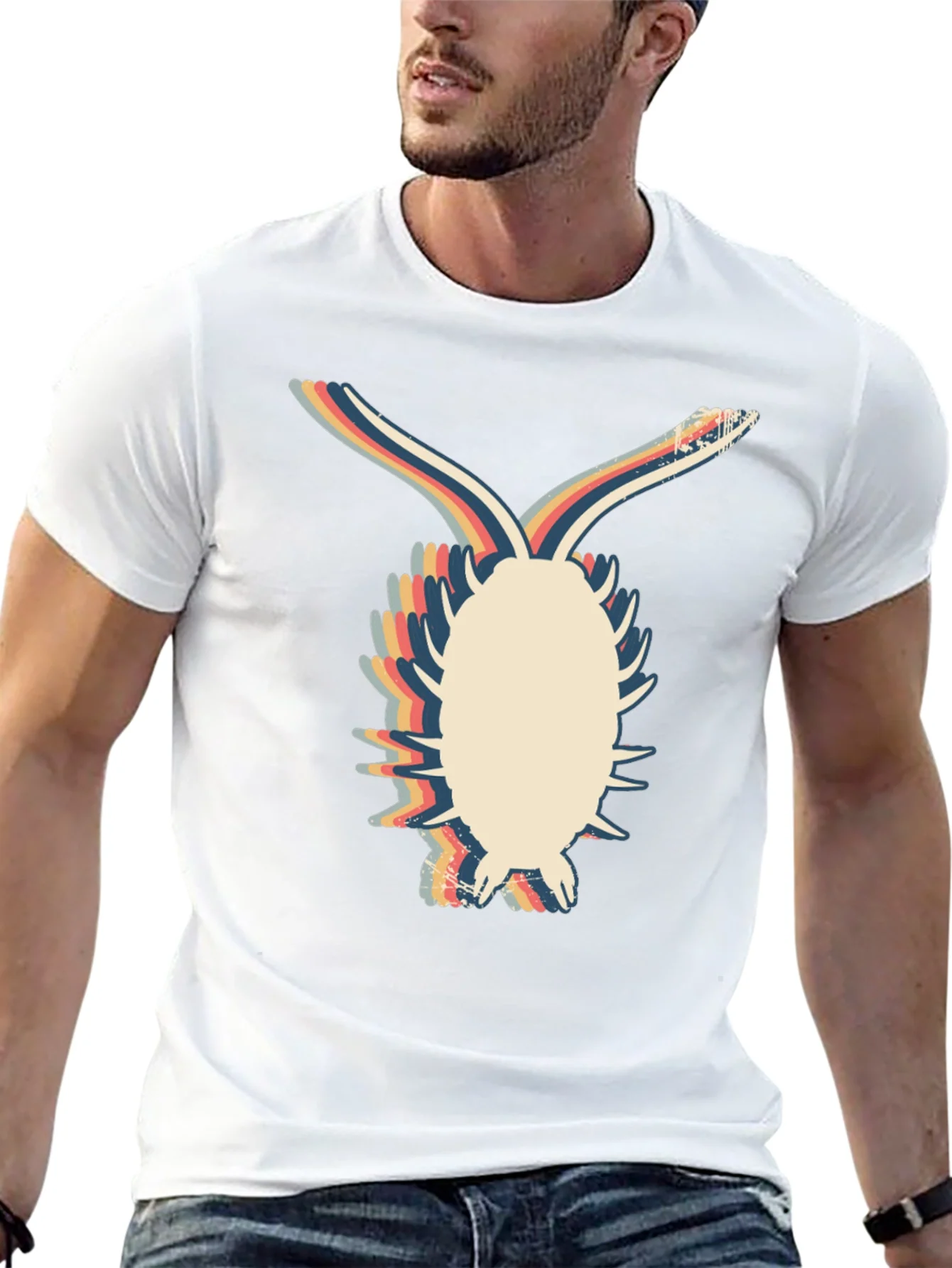 Camiseta Negra con Dise?o Retro de Bicho Bola