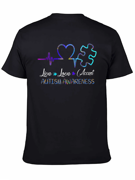 Rebbecca Autism Awareness Heartbeat T-Shirt