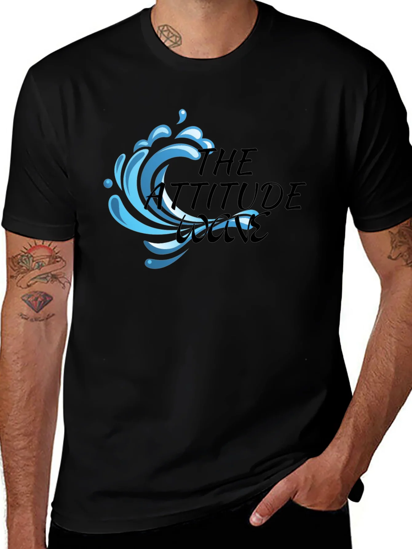 Camiseta Negra The Attitude Wave
