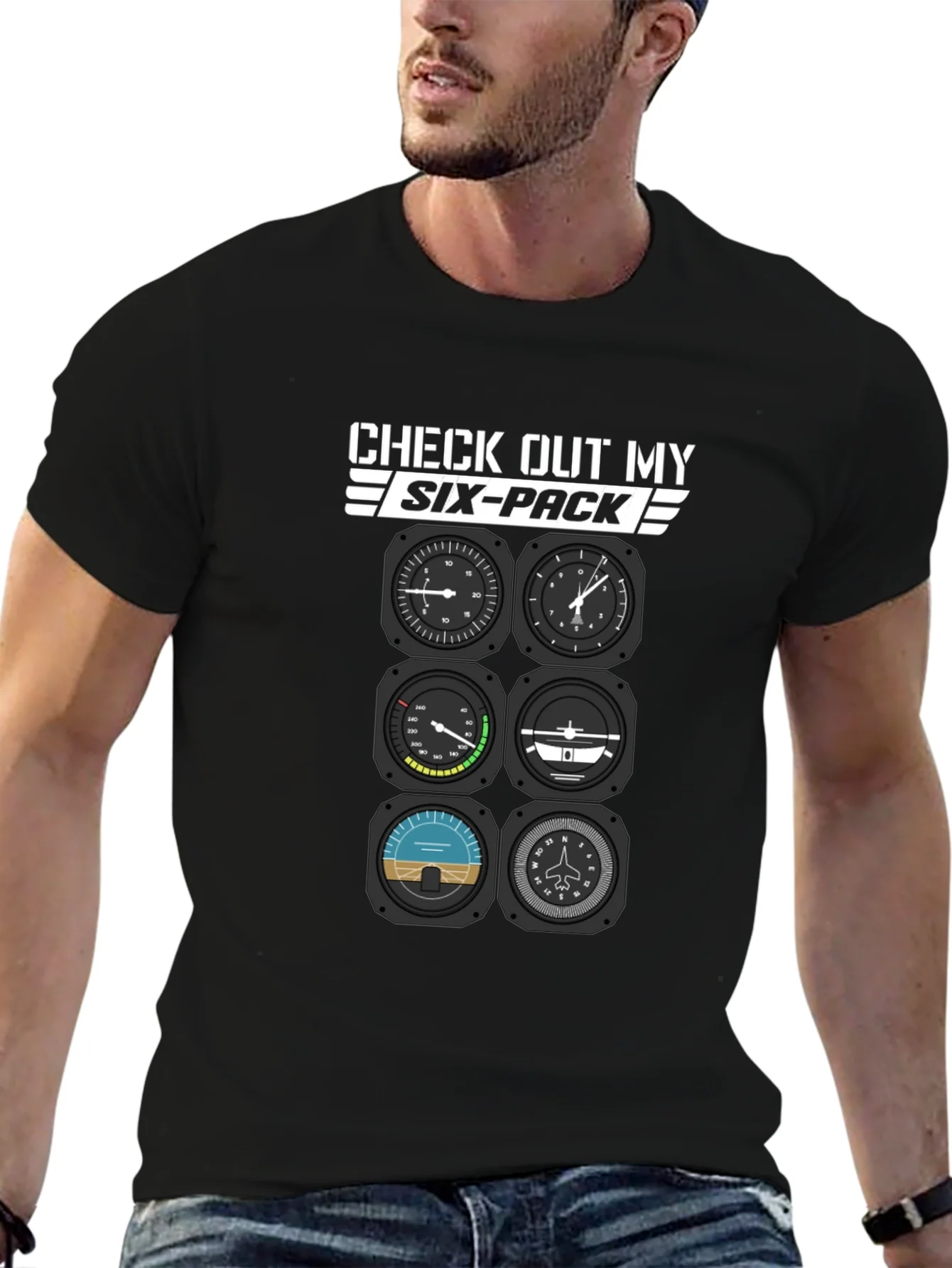 Rebbecca Pilot Six-Pack T-Shirt - Aviation Humor