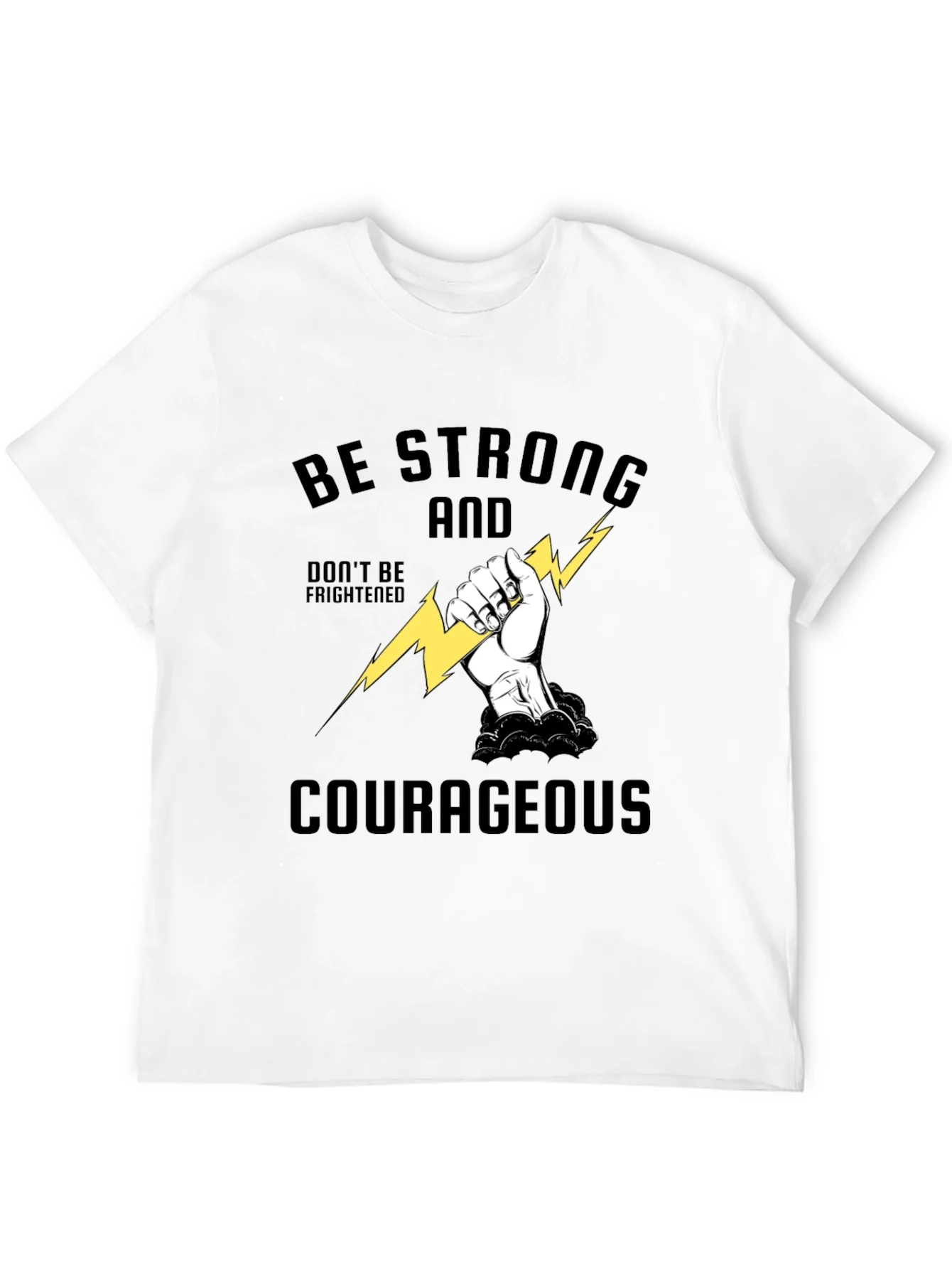 Camiseta Negra Inspiradora: S¨¦ Fuerte y Valiente