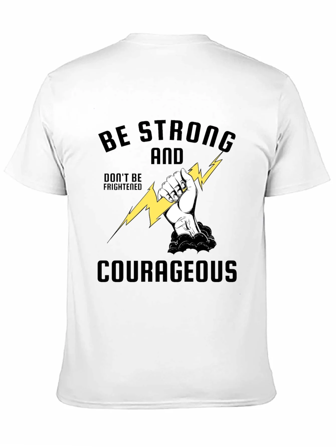 Camiseta Negra Inspiradora: S¨¦ Fuerte y Valiente