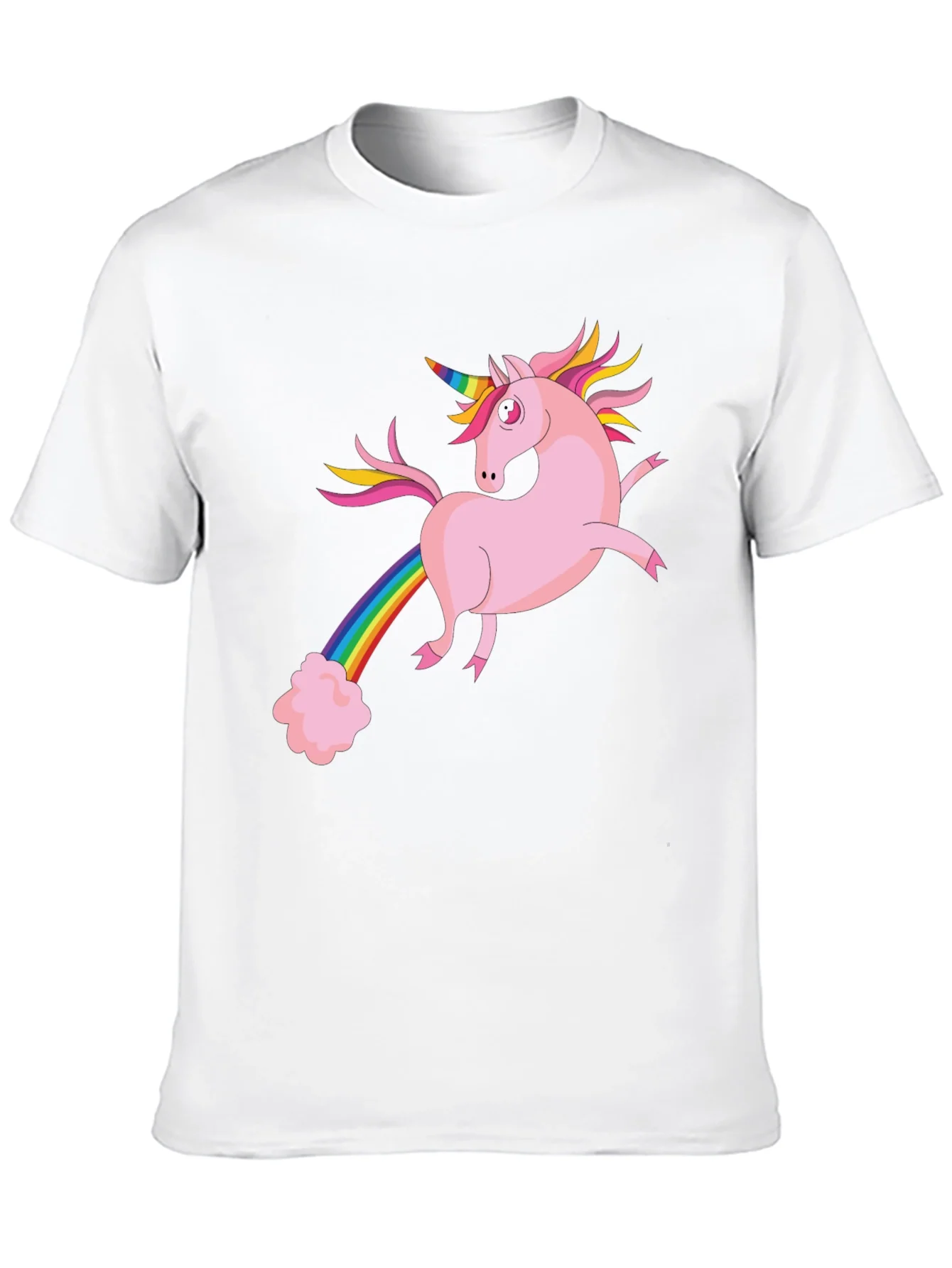 Camiseta Negra con Unicornio Arco¨ªris