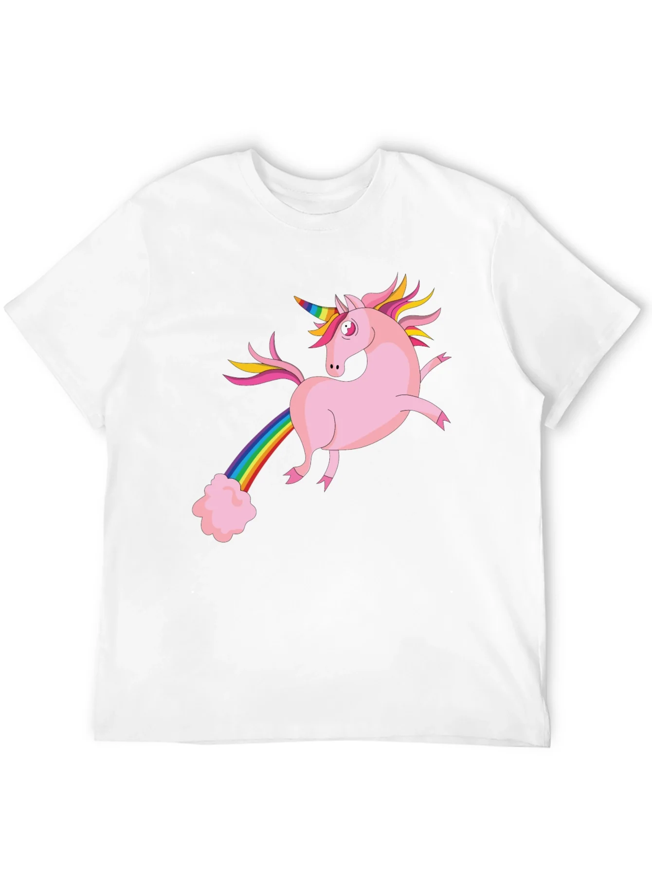 Camiseta Negra con Unicornio Arco¨ªris