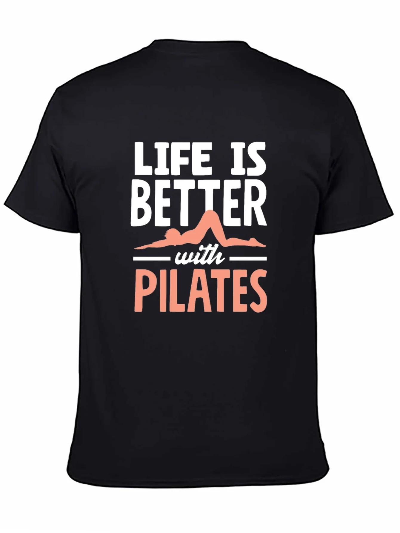 Camiseta Negra Pilates - Vida Mejor con Pilates