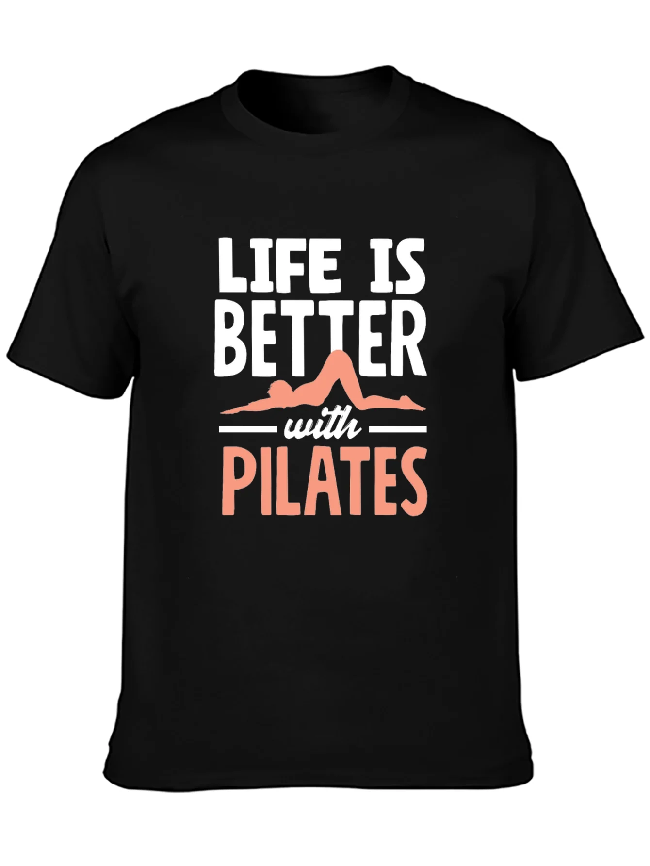 Camiseta Negra Pilates - Vida Mejor con Pilates