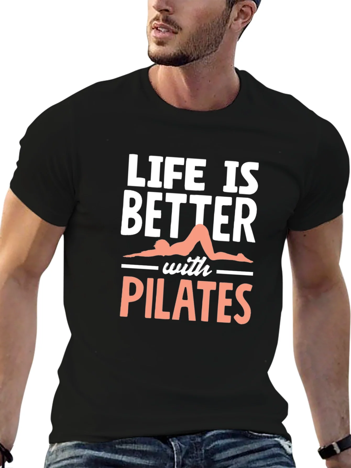 Camiseta Negra Pilates - Vida Mejor con Pilates