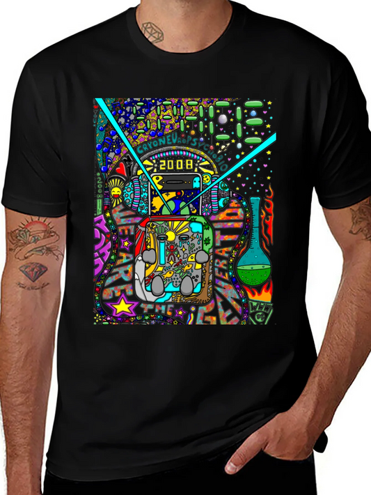 Rebbecca Unique Graphic T-Shirt - Psychedelic 2008 Design