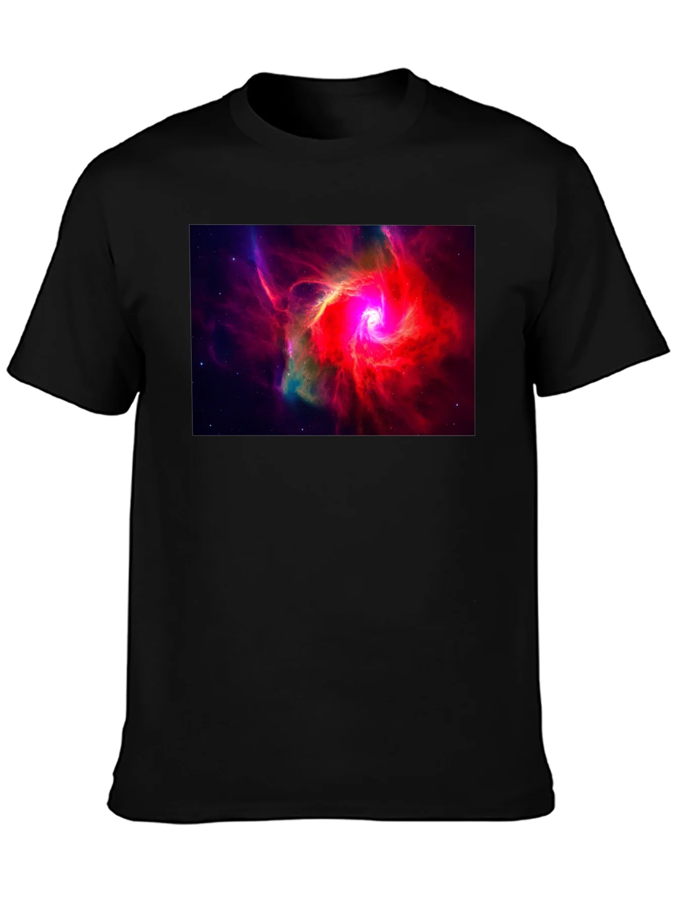 Rebbecca Nebula Graphic Black T-Shirt - Space Art Tee