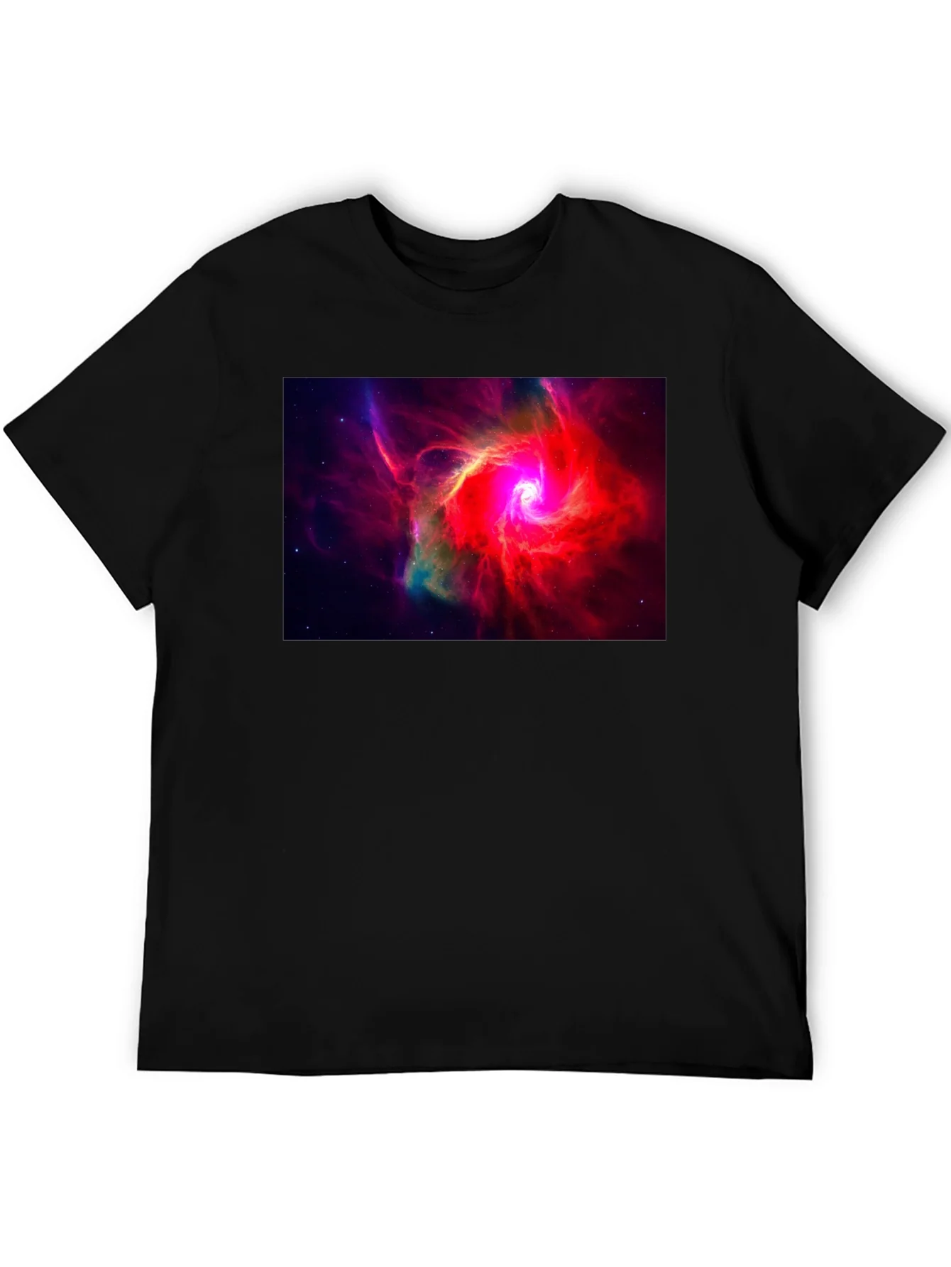 Rebbecca Nebula Graphic Black T-Shirt - Space Art Tee