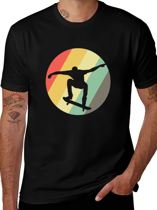 Camiseta Hombre Dise?o Retro Skateboard