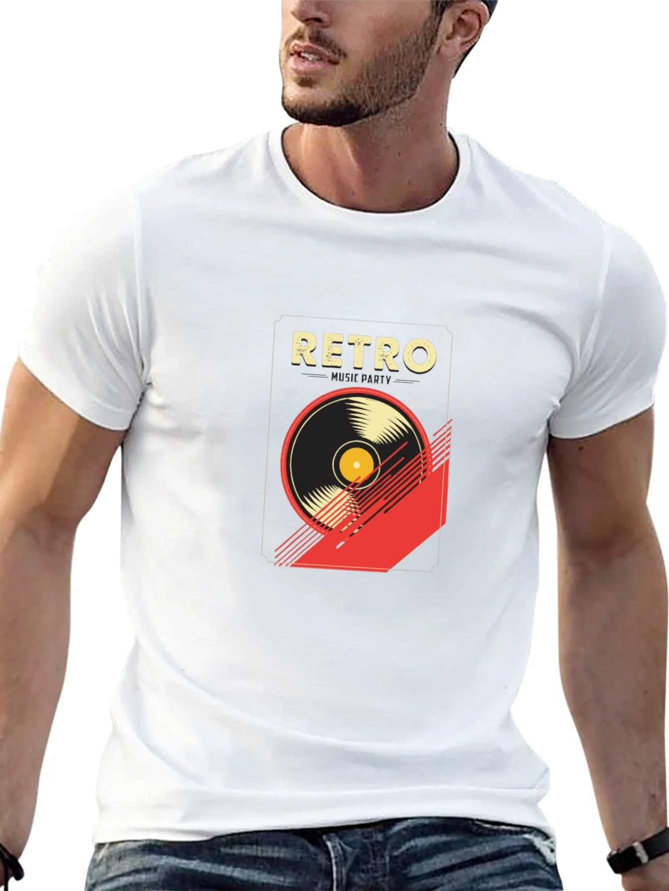Rebbecca Retro Music Graphic T-Shirt - Stylish Black Tee