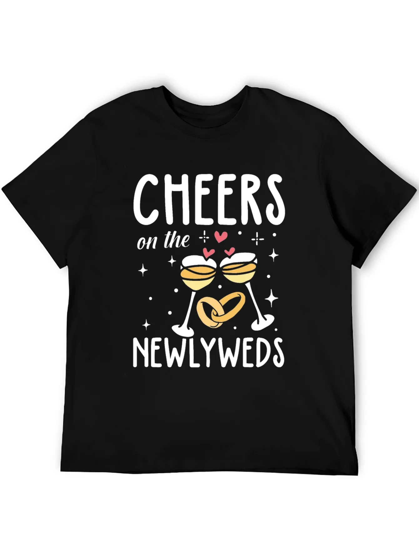 Camiseta Negra Cheers Newlyweds Boda