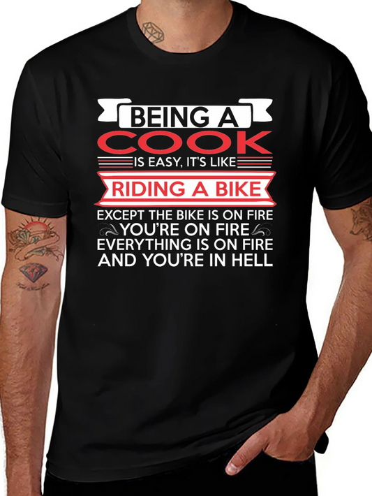 Rebbecca Being a Cook Like Riding a Bike Black T-Shirt