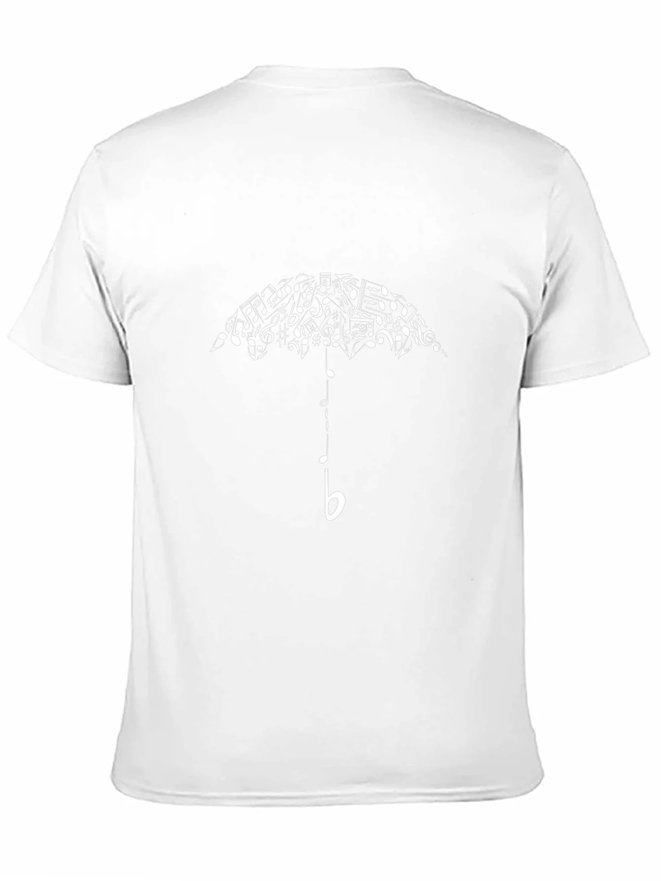 Camiseta Negra con Dise?o Musical ¨²nico