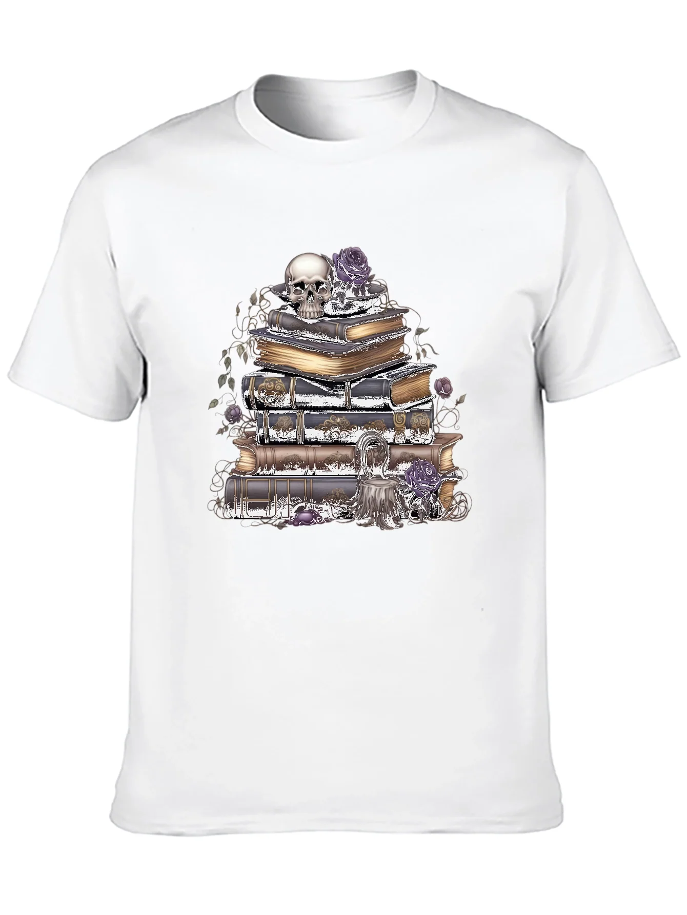 Camiseta G¨®tica: Cr¨¢neo Rosas y Libros