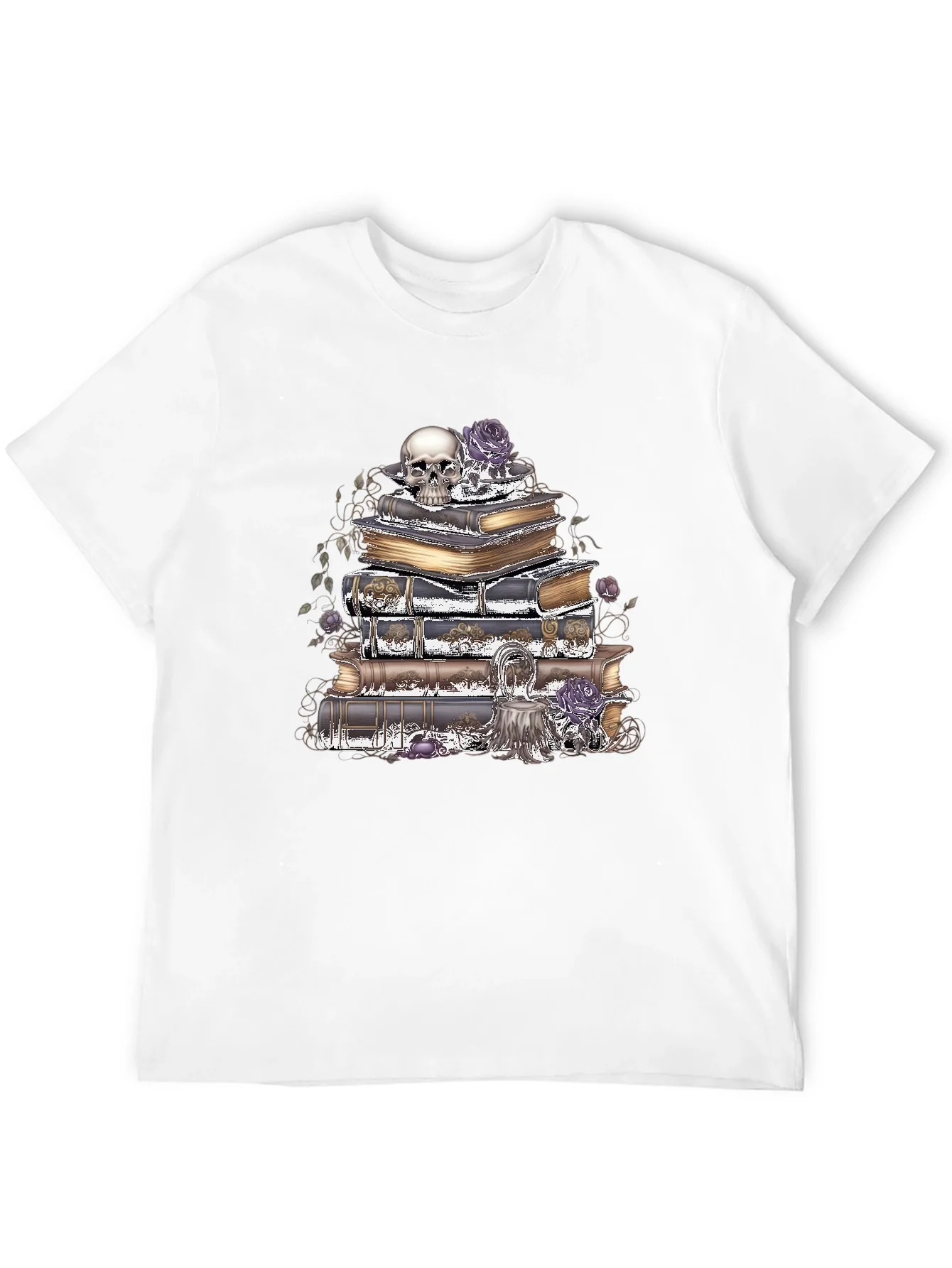 Camiseta G¨®tica: Cr¨¢neo Rosas y Libros