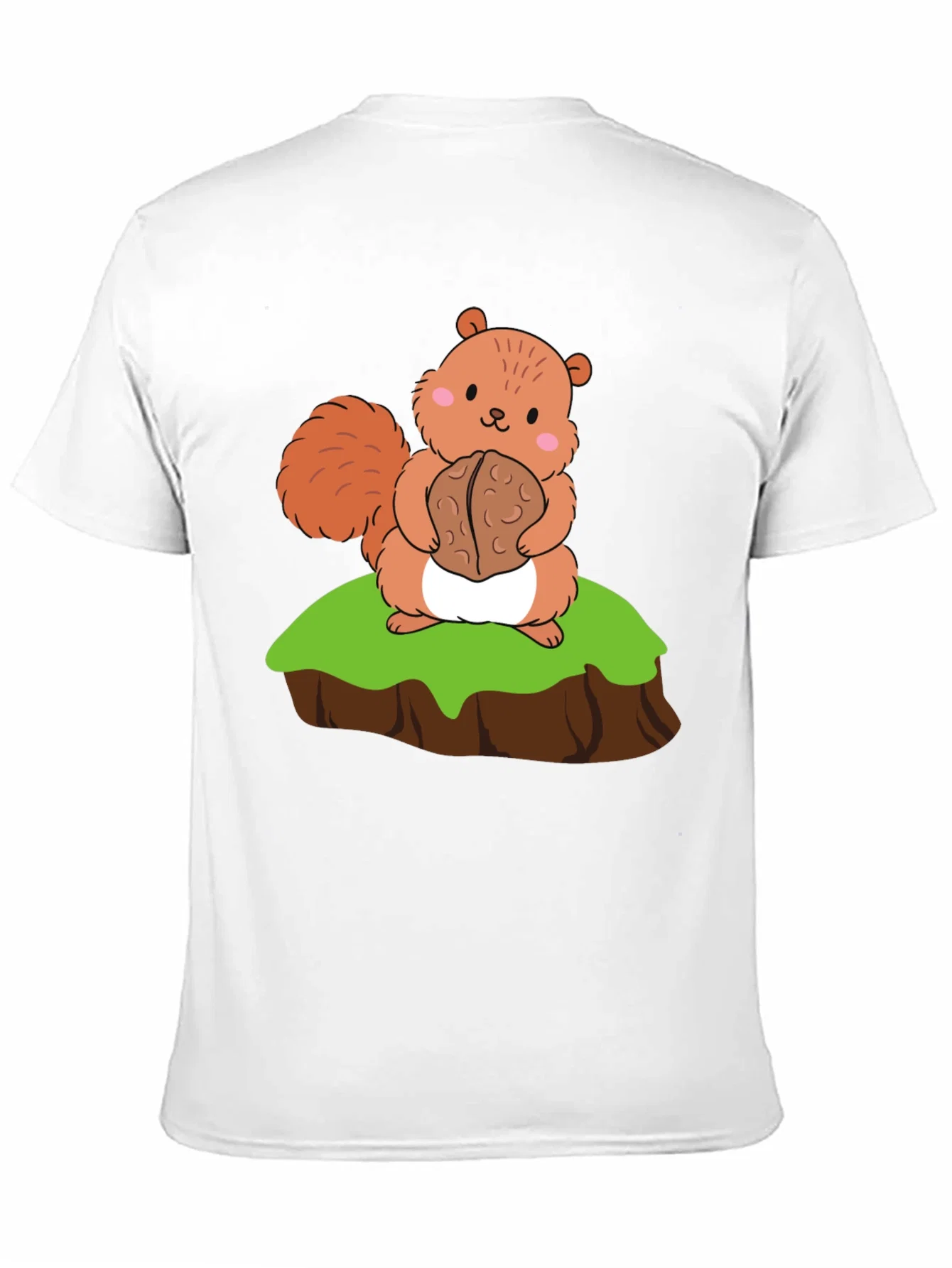 Rebbecca Cute Squirrel Holding Nut Graphic Tee - Black