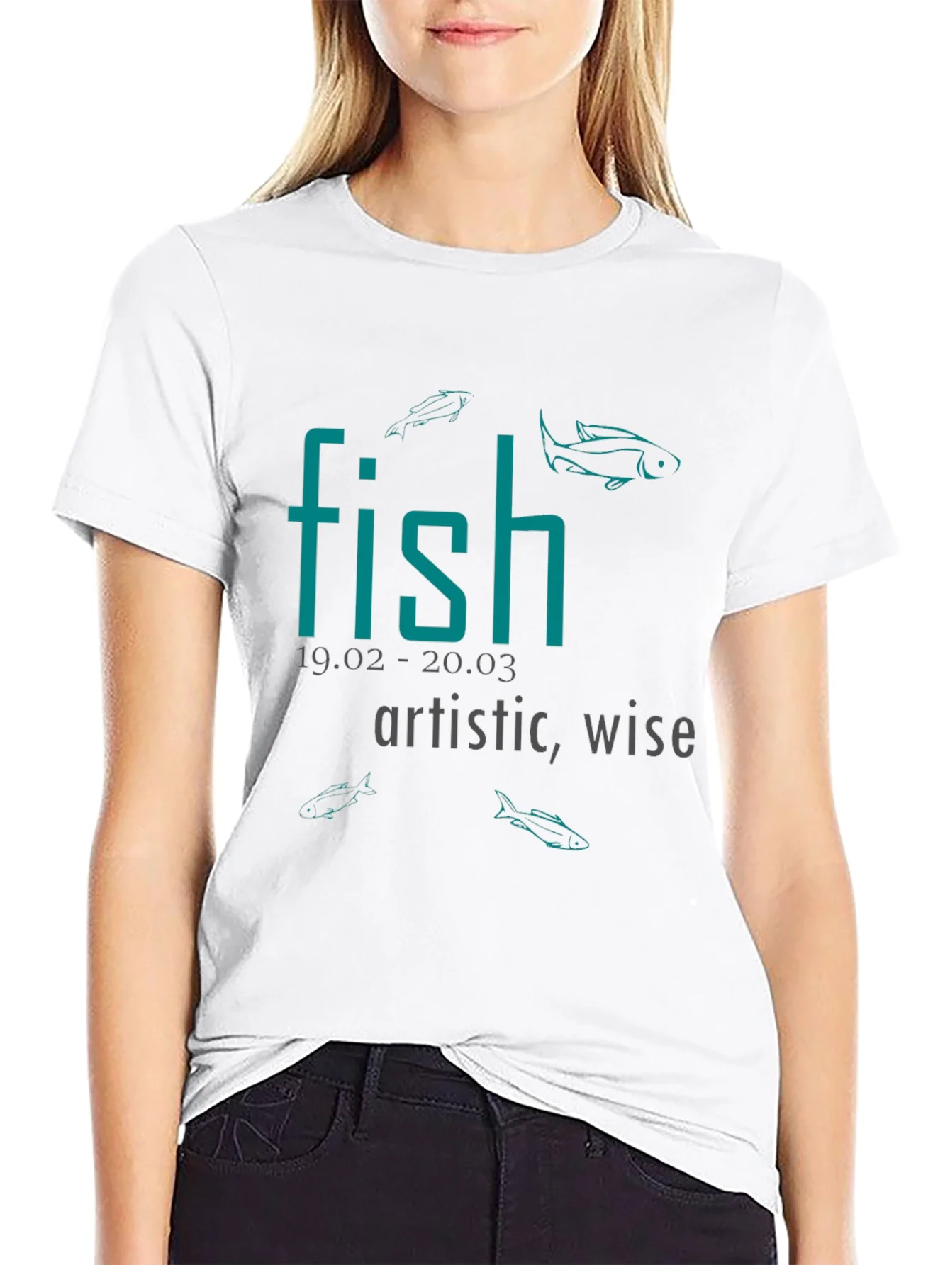 Rebbecca Fish Zodiac Sign T-Shirt: Artistic & Wise Tee
