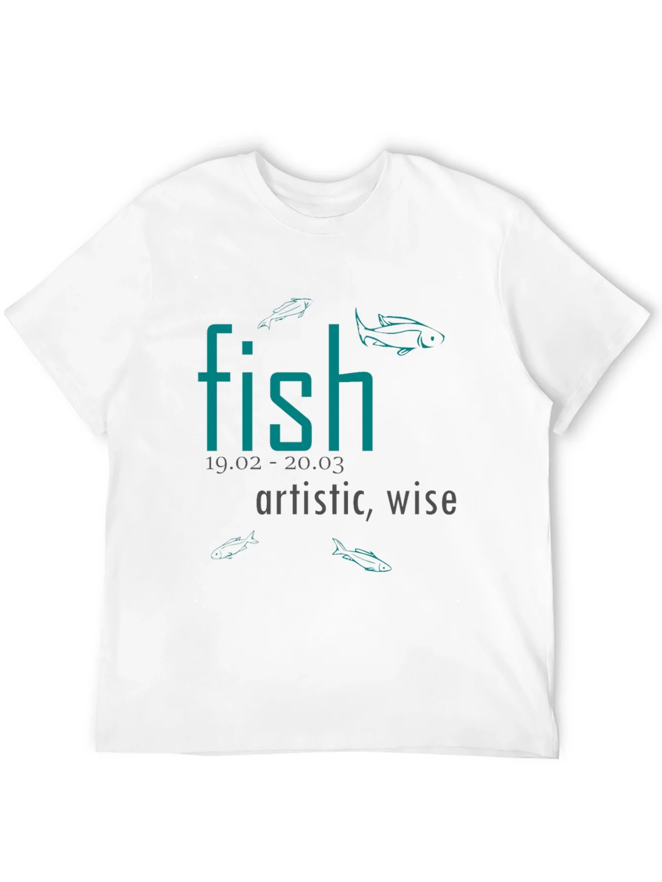 Rebbecca Fish Zodiac Sign T-Shirt: Artistic & Wise Tee