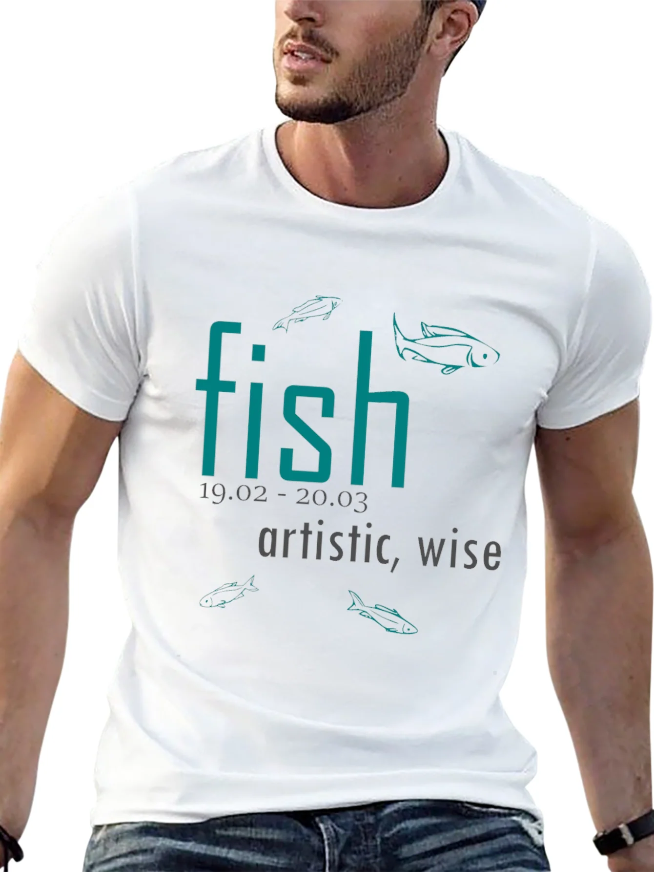 Rebbecca Fish Zodiac Sign T-Shirt: Artistic & Wise Tee