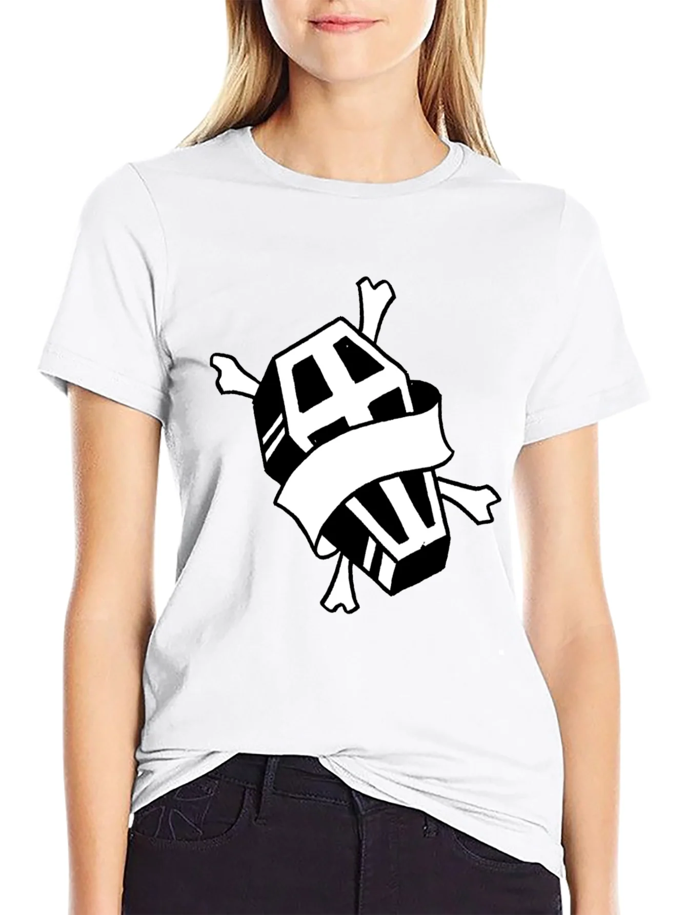 Rebbecca Coffin & Crossbones Graphic T-Shirt - Black