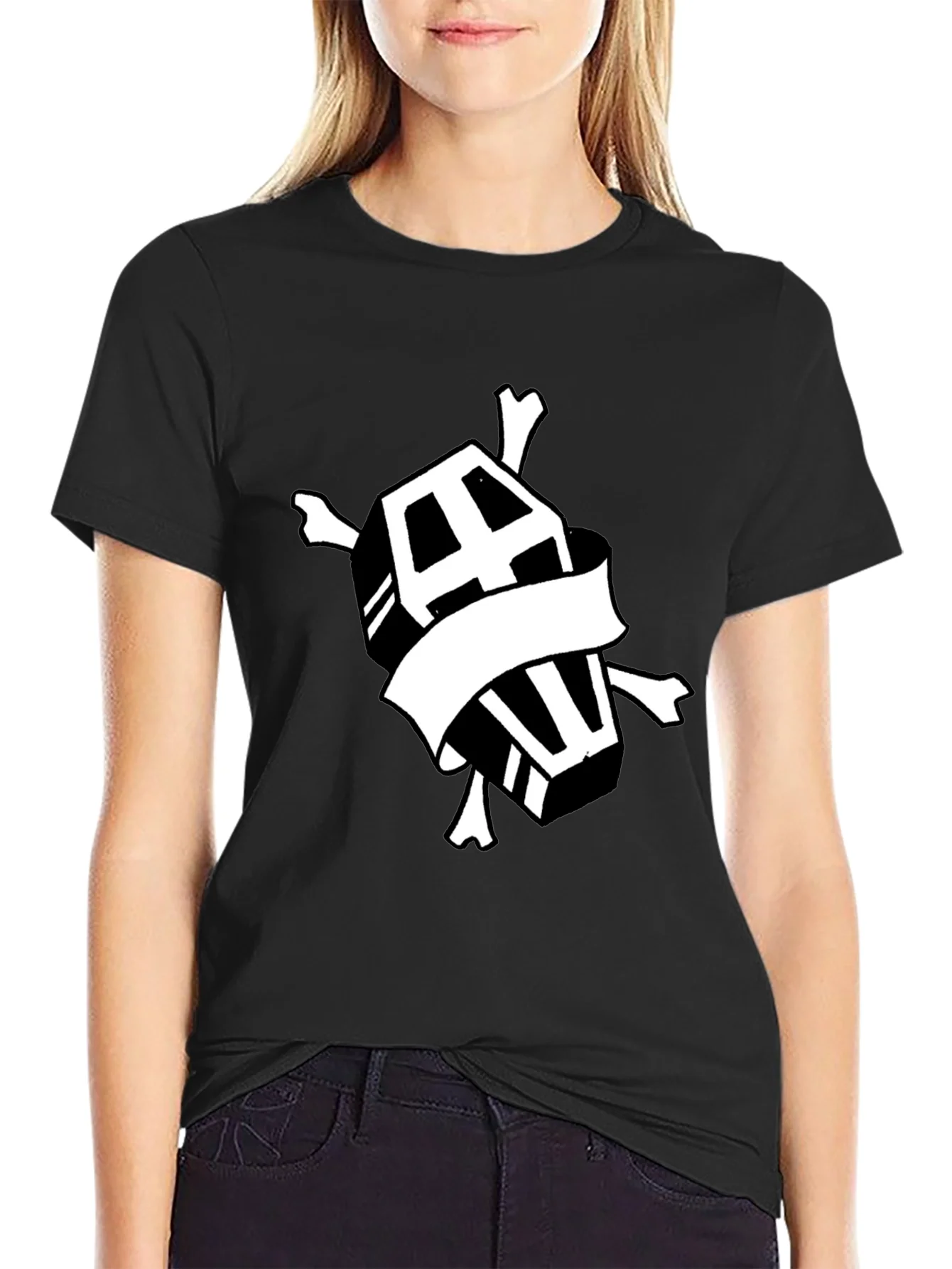Rebbecca Coffin & Crossbones Graphic T-Shirt - Black