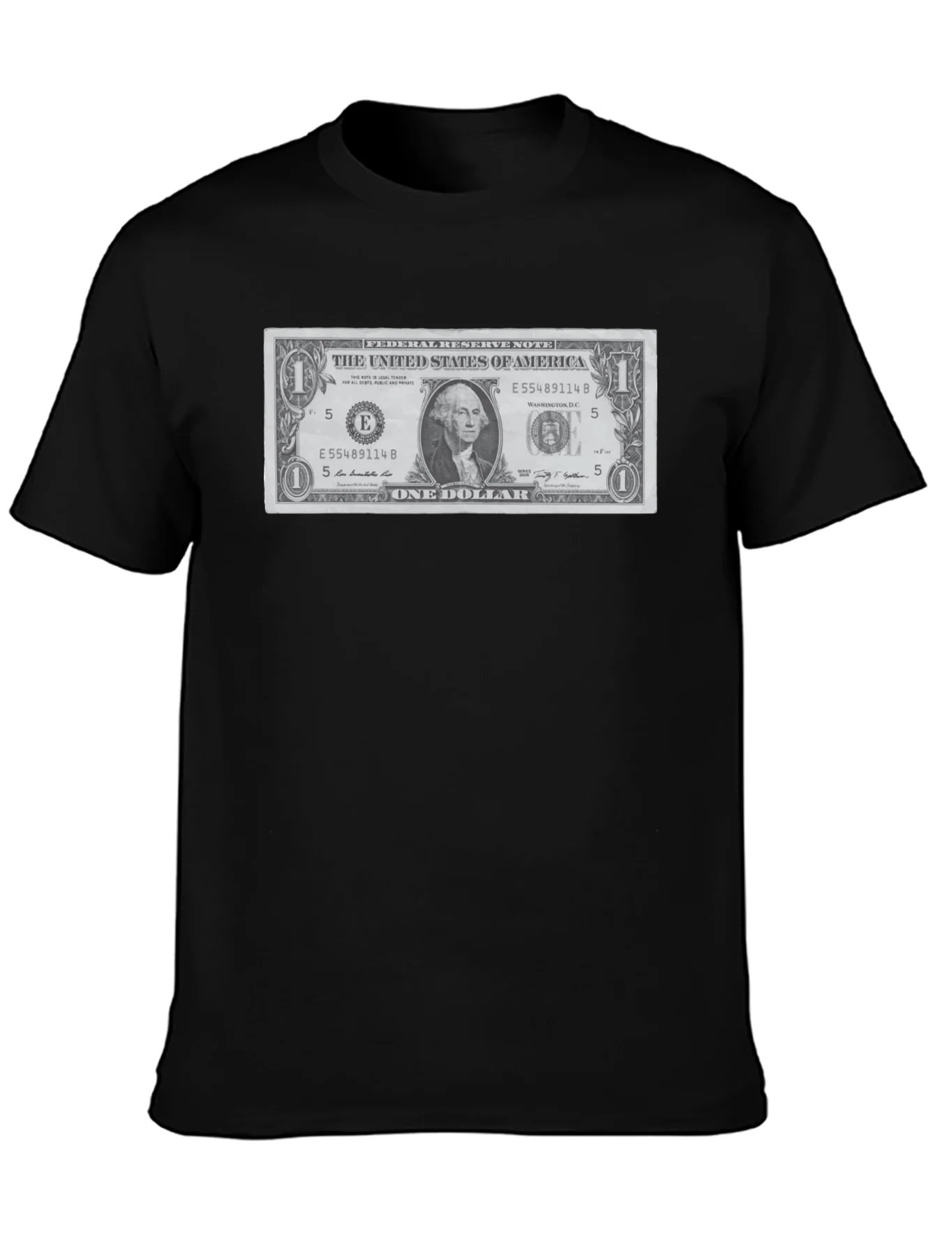 Rebbecca One Dollar Bill Graphic T-Shirt - Novelty Tee