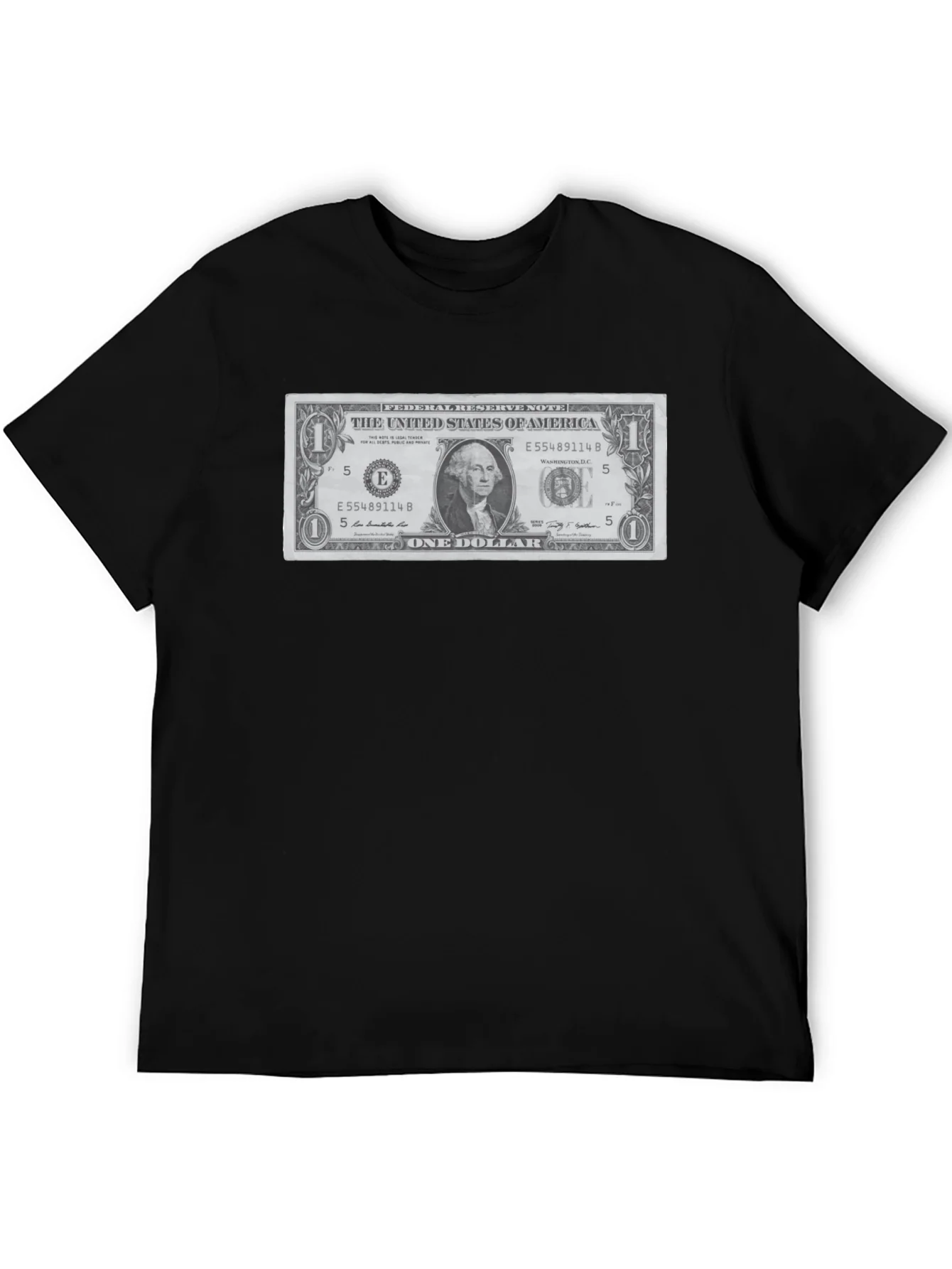 Rebbecca One Dollar Bill Graphic T-Shirt - Novelty Tee