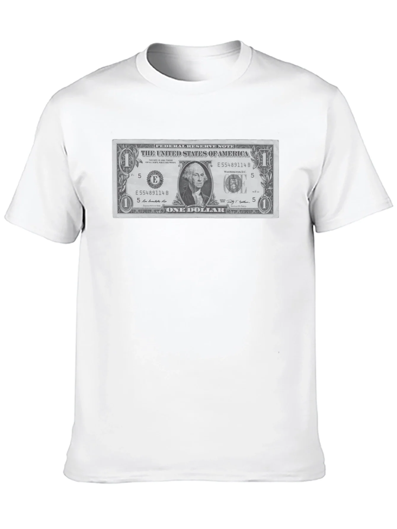 Rebbecca One Dollar Bill Graphic T-Shirt - Novelty Tee