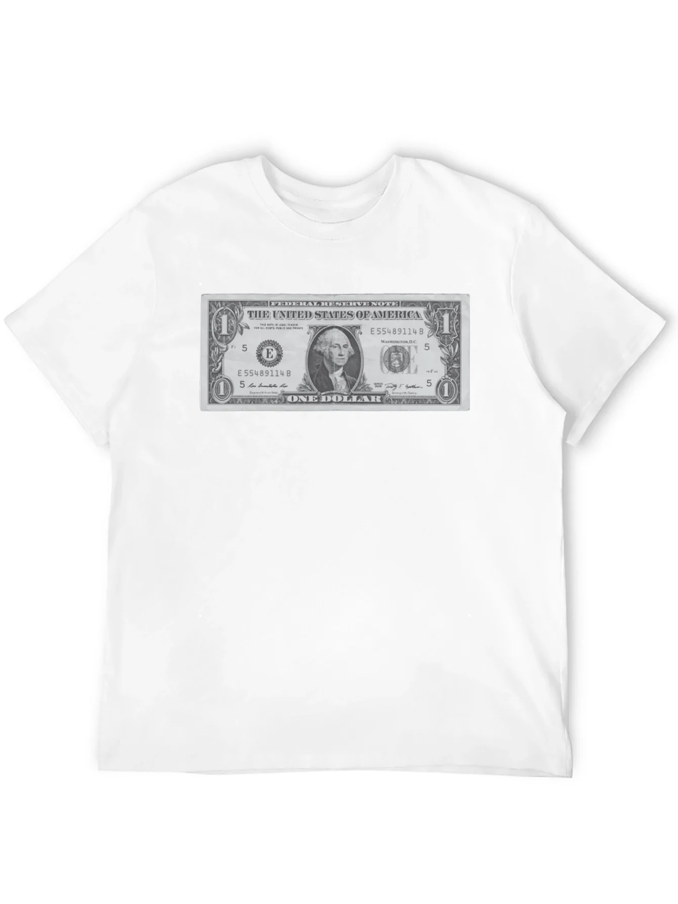 Rebbecca One Dollar Bill Graphic T-Shirt - Novelty Tee