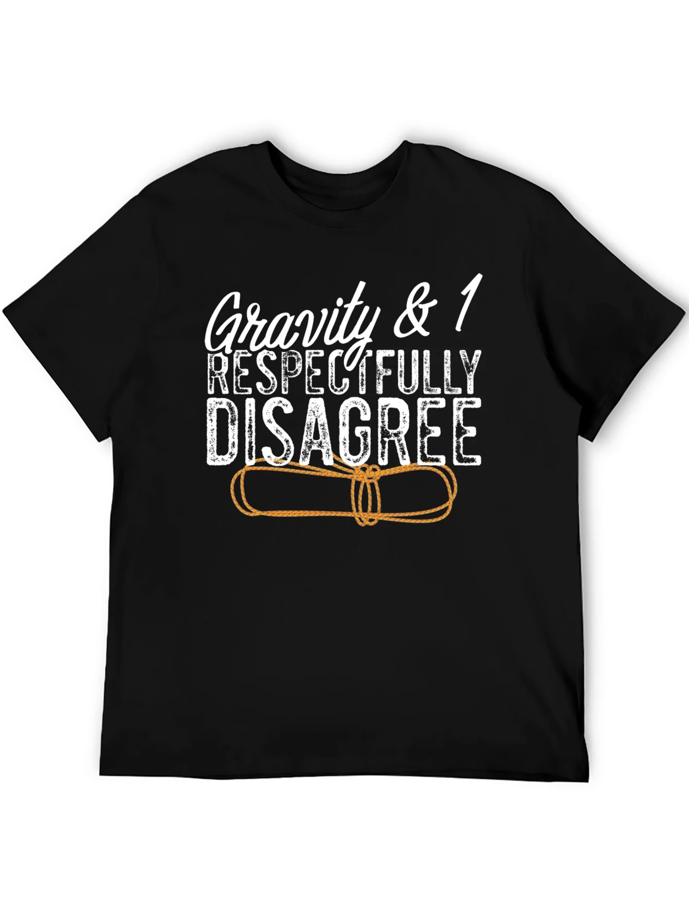 Camiseta Divertida: Gravedad & 1 Respetuosamente en Desacuerdo