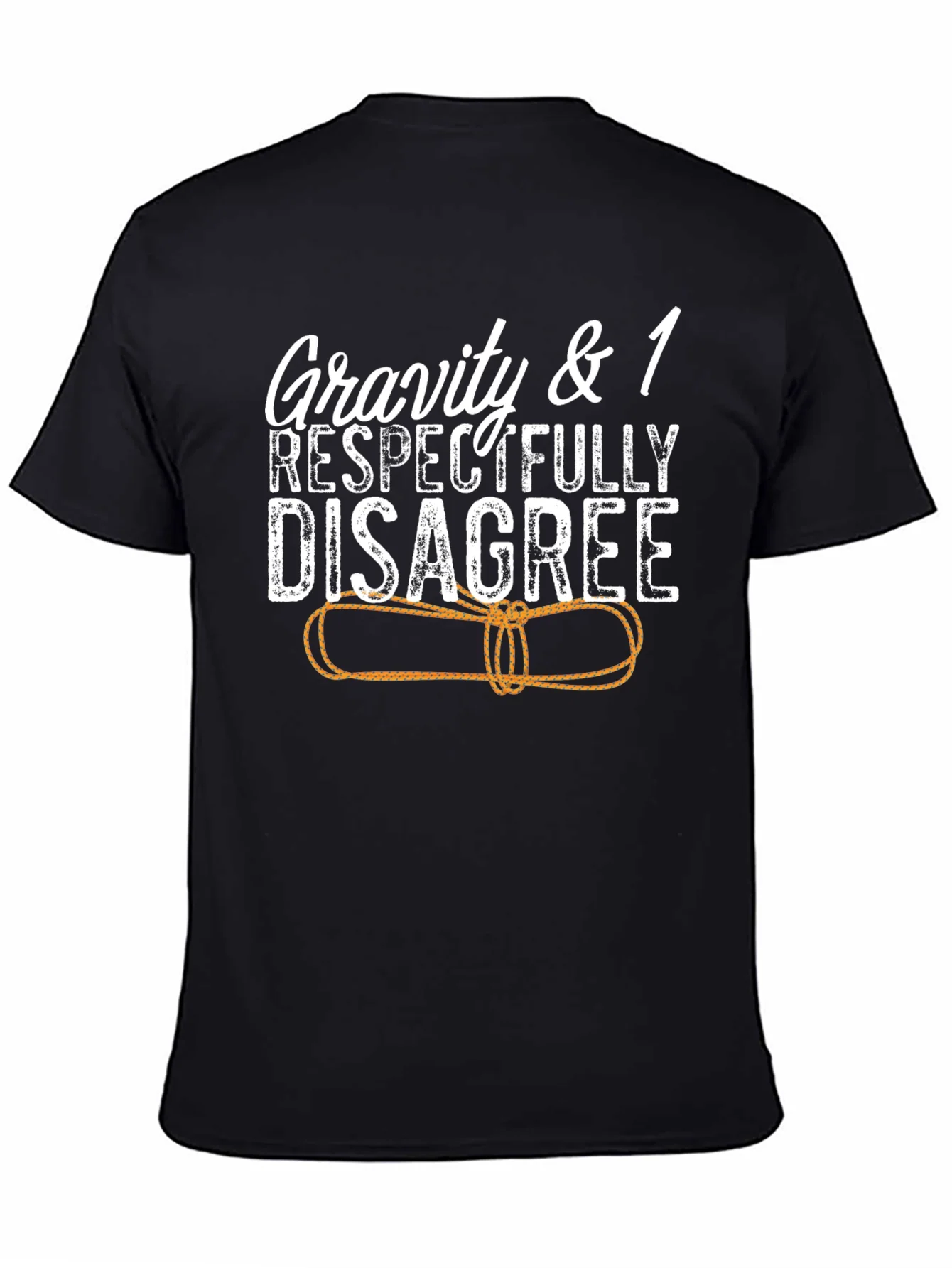 Camiseta Divertida: Gravedad & 1 Respetuosamente en Desacuerdo