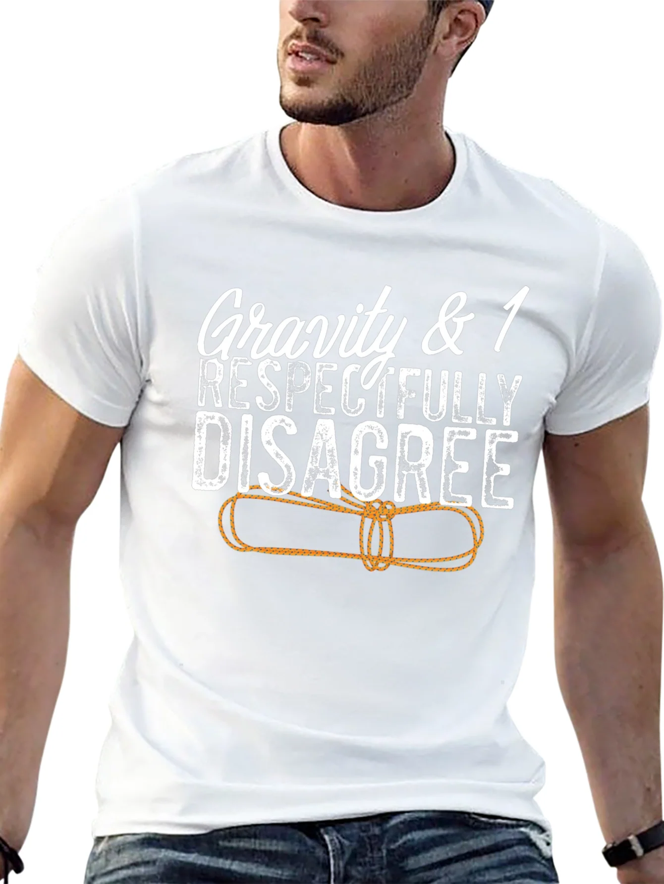 Camiseta Divertida: Gravedad & 1 Respetuosamente en Desacuerdo