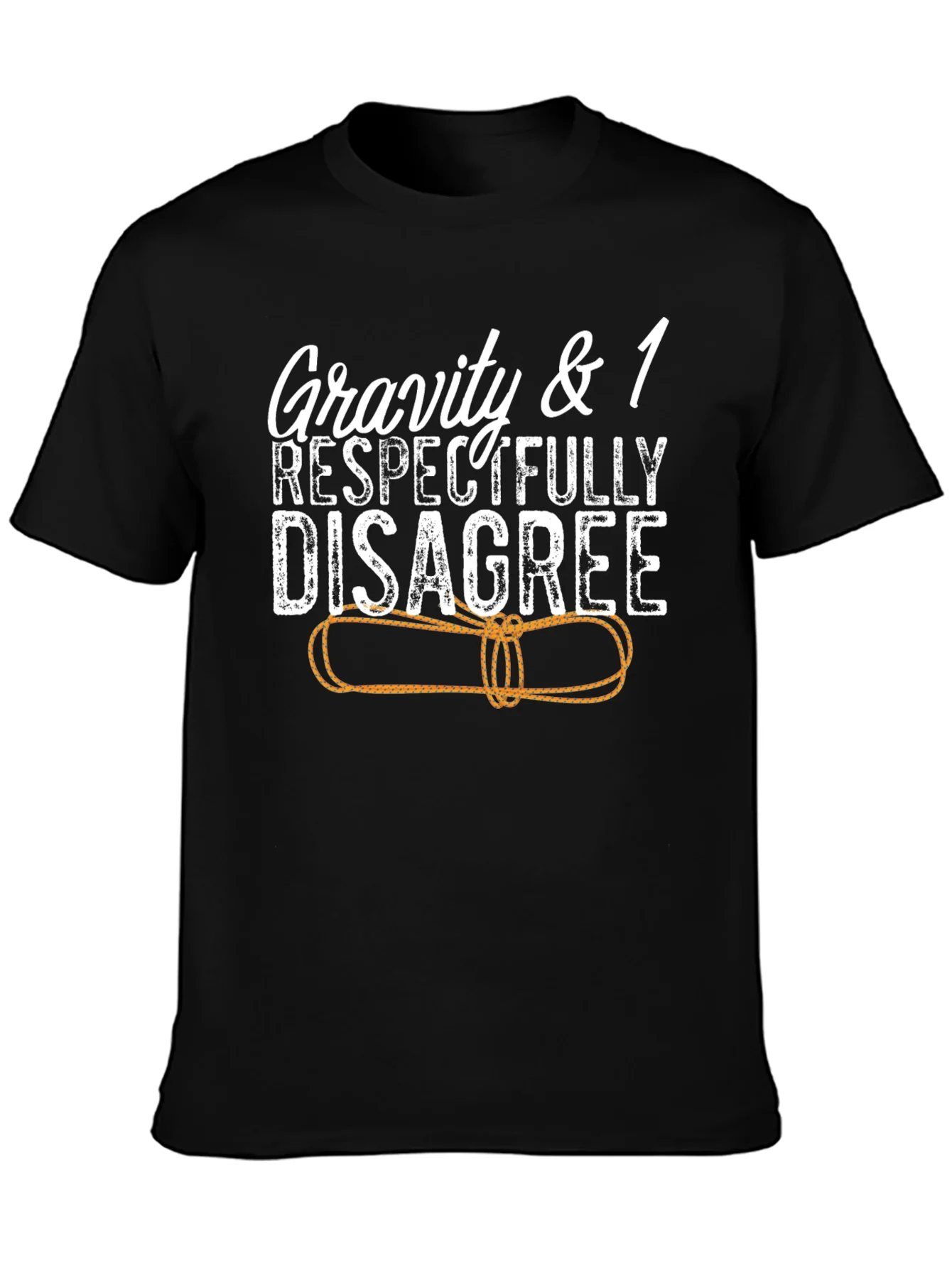 Camiseta Divertida: Gravedad & 1 Respetuosamente en Desacuerdo