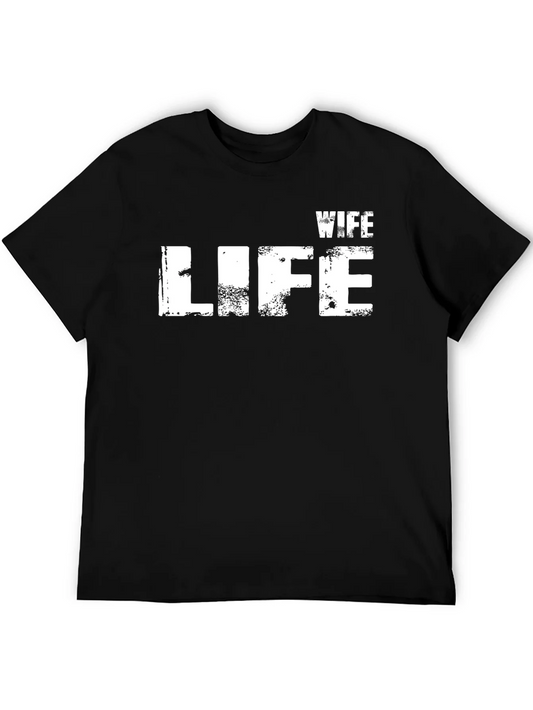 Rebbecca Wife Life Distressed Black T-Shirt