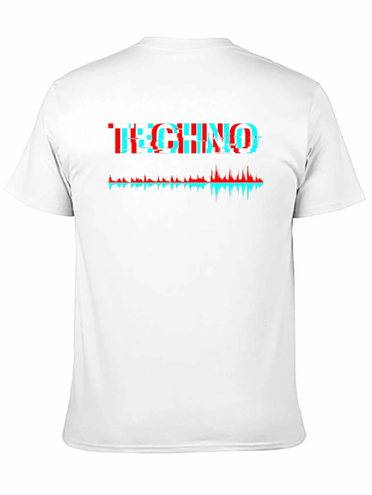 Camiseta Negra Techno Glitch