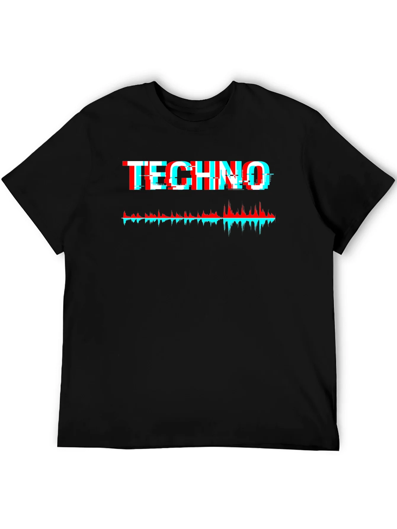Camiseta Negra Techno Glitch