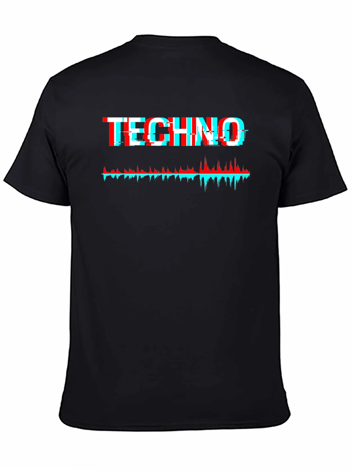 Camiseta Negra Techno Glitch