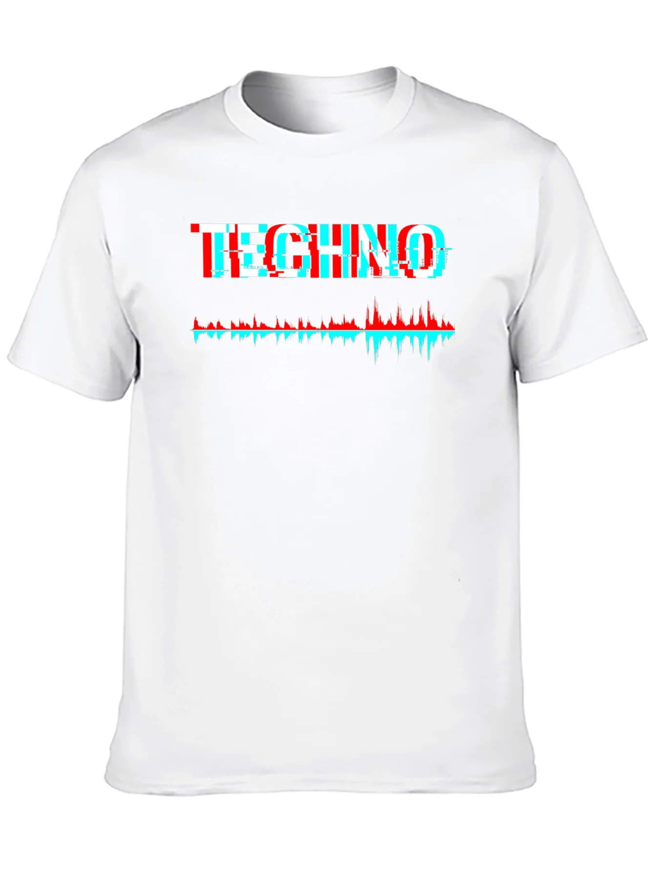 Camiseta Negra Techno Glitch