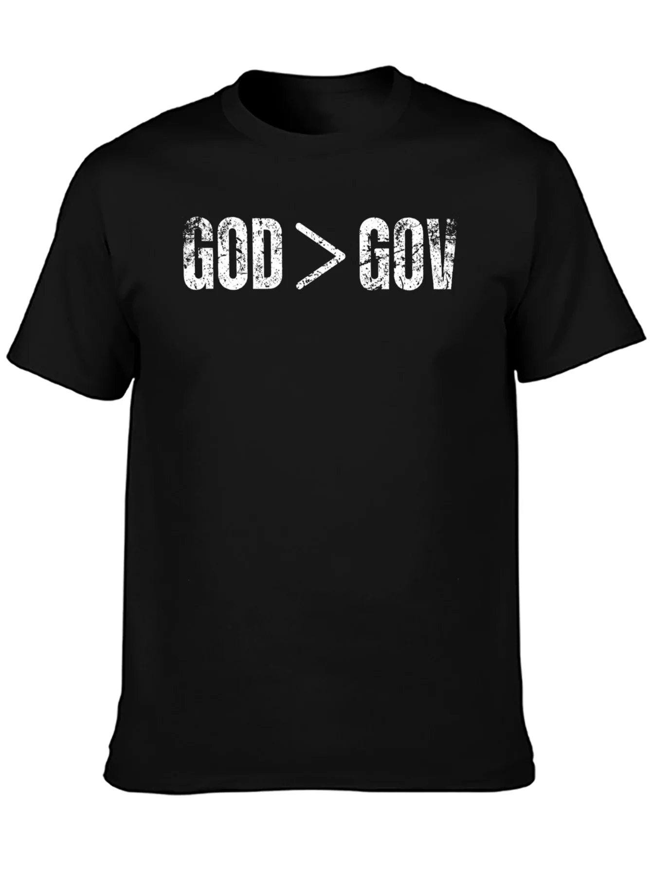 Rebbecca God is Greater Than Gov Distressed T-Shirt