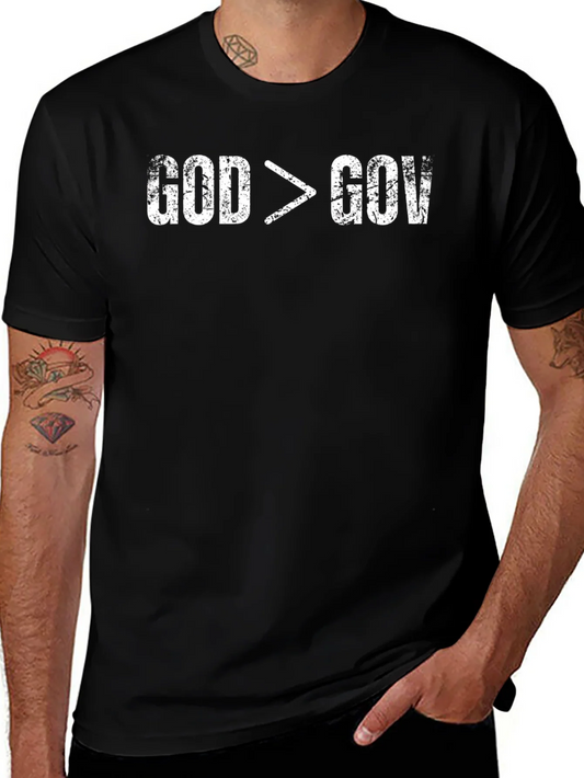 Rebbecca God is Greater Than Gov Distressed T-Shirt