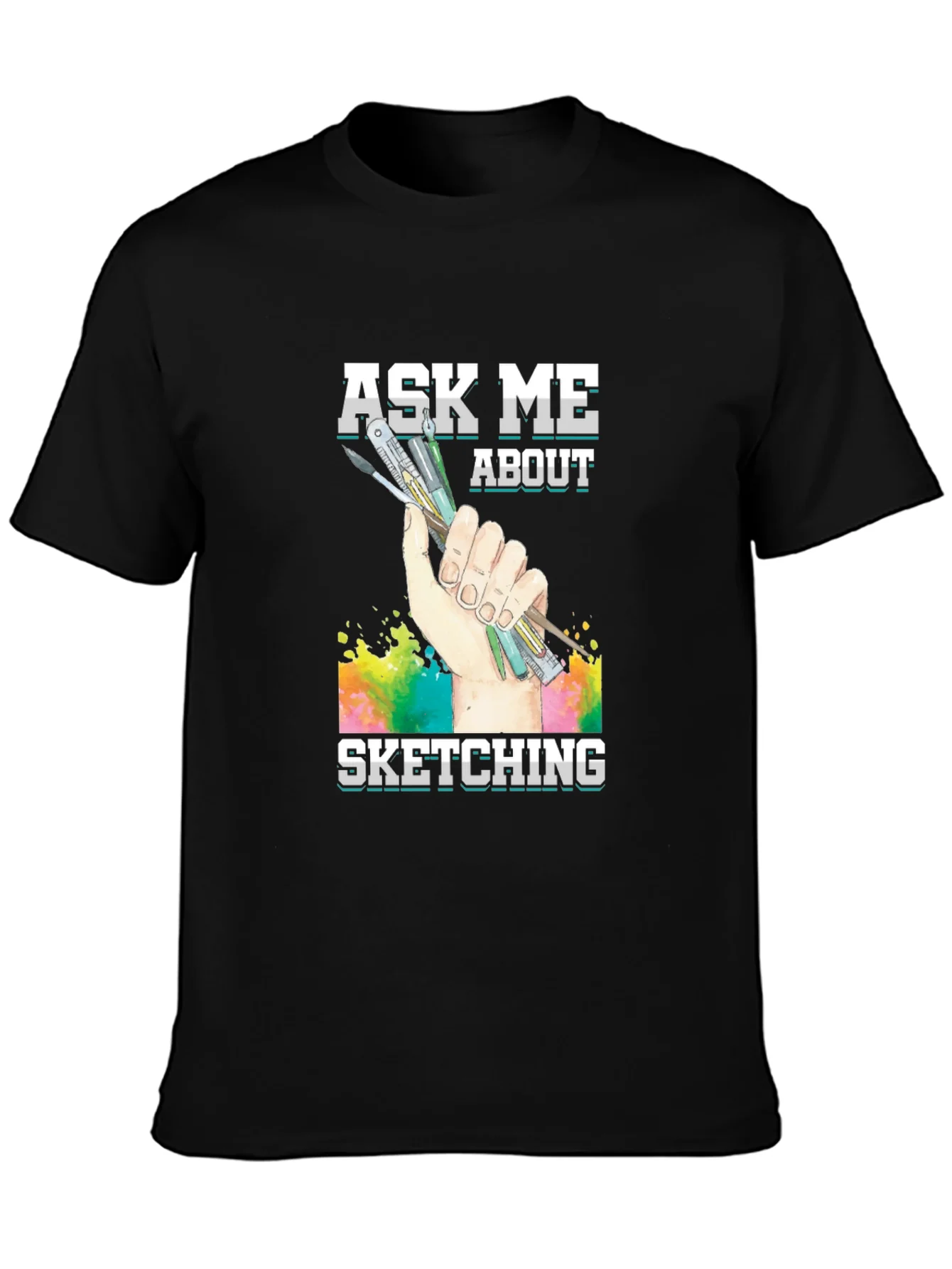 Rebbecca Ask Me About Sketching Graphic T-Shirt