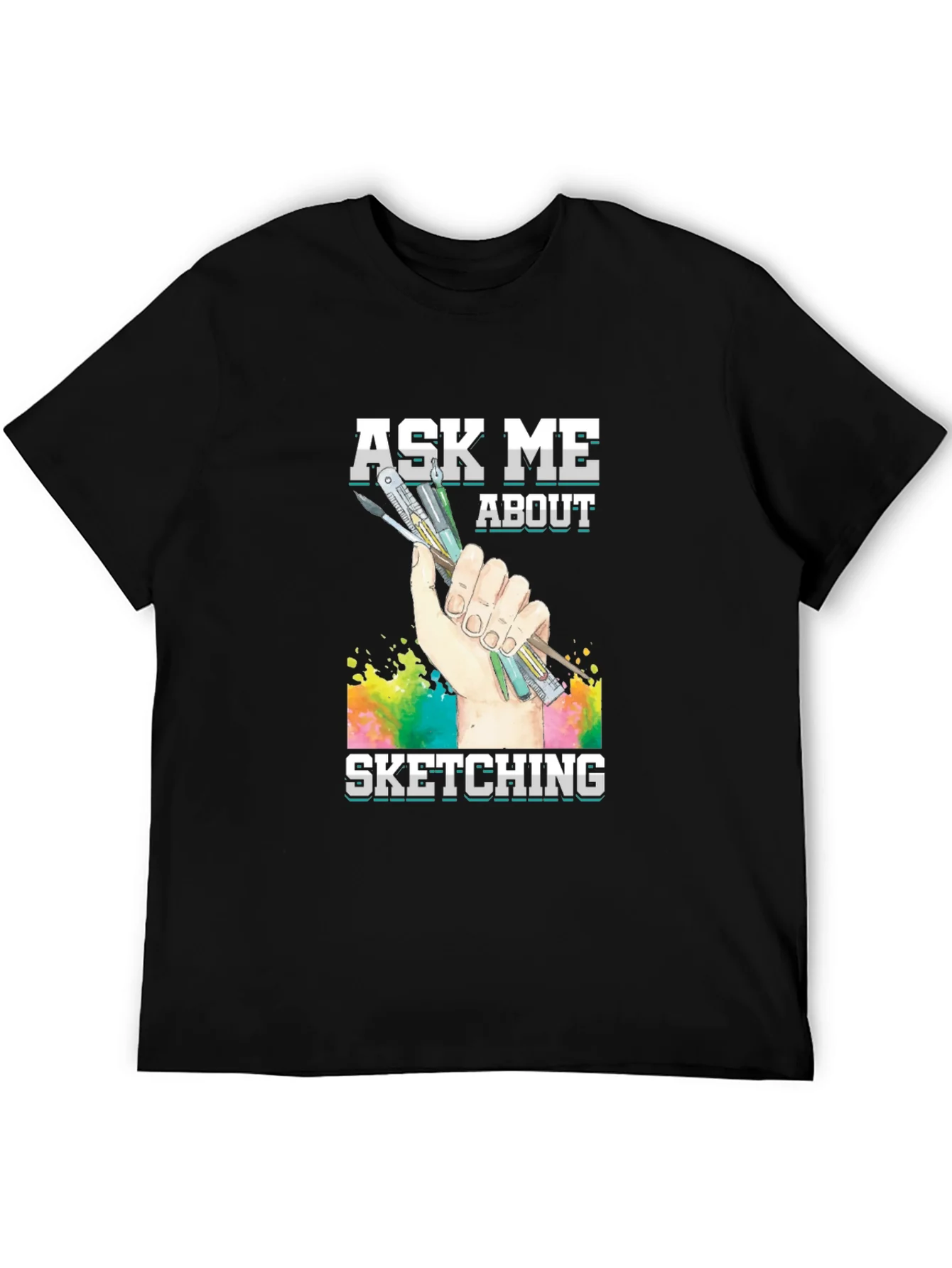 Rebbecca Ask Me About Sketching Graphic T-Shirt